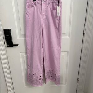 Chico's Soft lilac High Rise Jeans wide leg jeans NWT